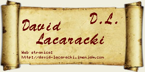 David Laćarački vizit kartica